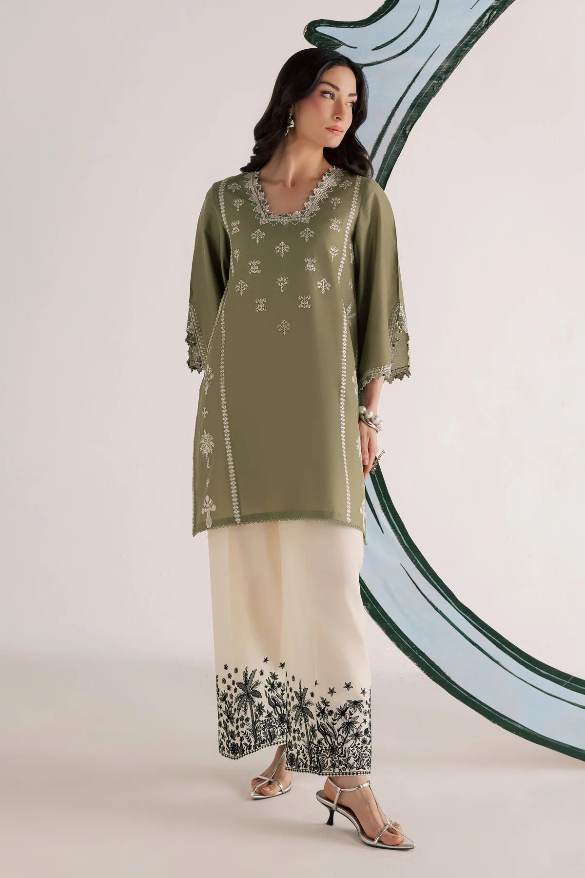 Bismil 2Pc - Embroidered Dress