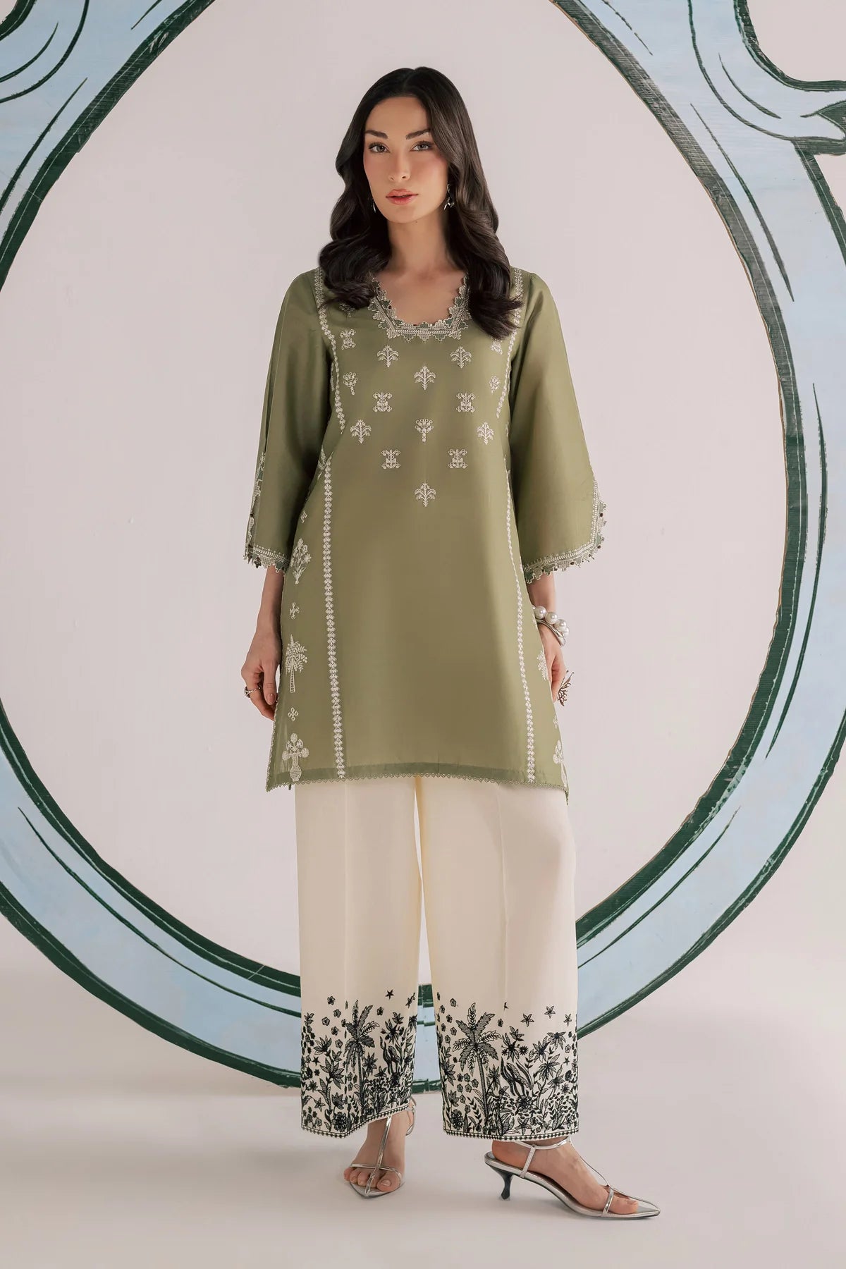 Bismil 2Pc - Embroidered Dress