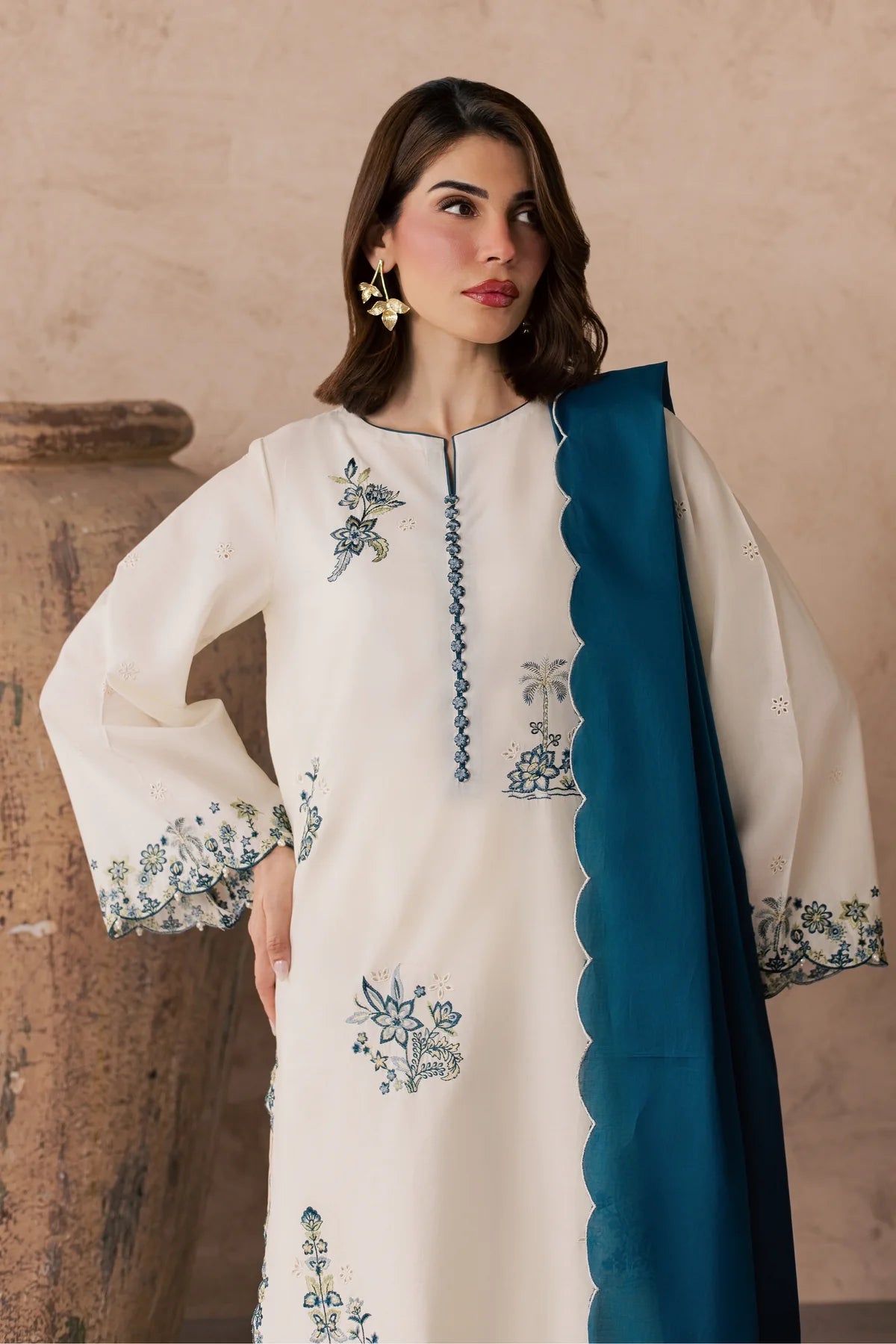 Fable 3Pc - Embroidered Dress