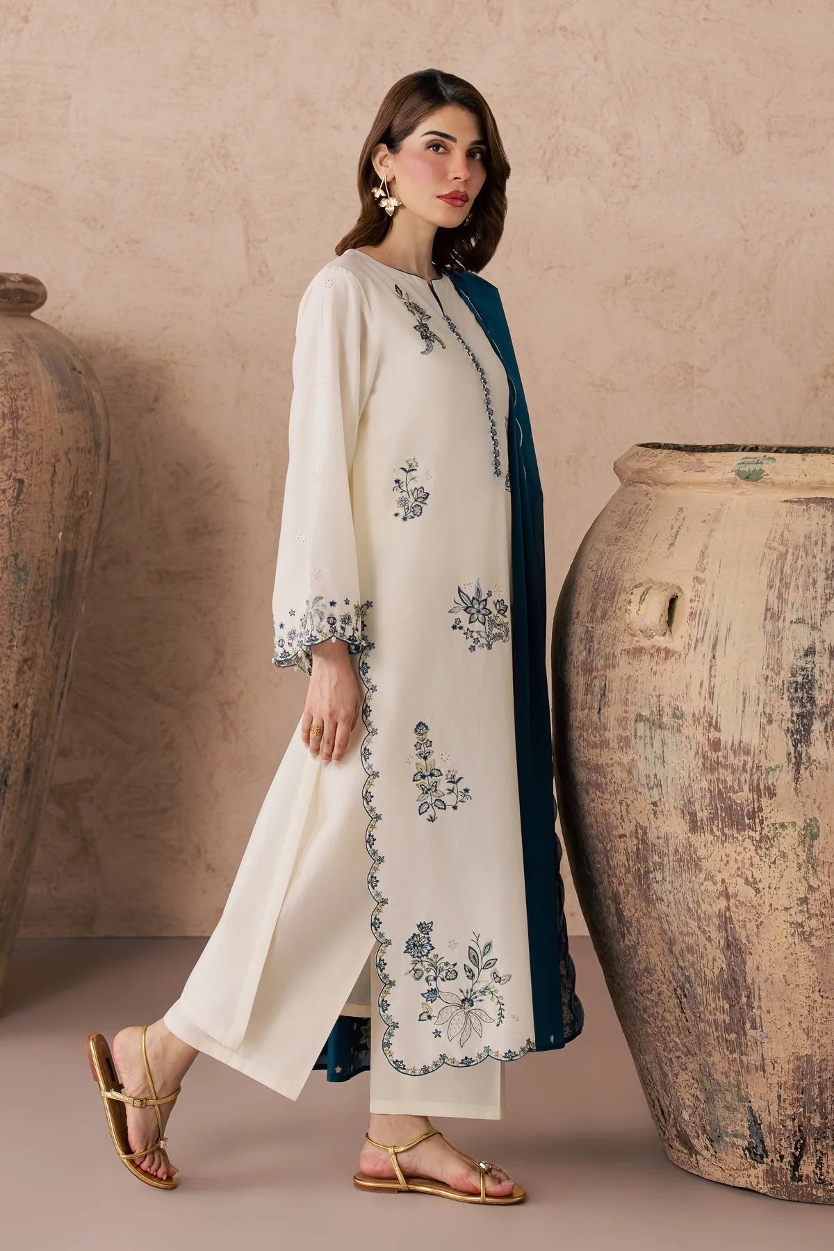 Fable 3Pc - Embroidered Dress