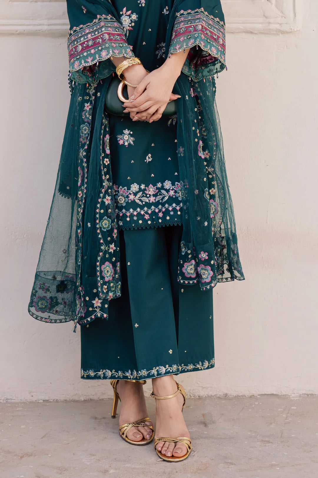 Ivy Bloom 3Pc - Festive Embroidered Lawn