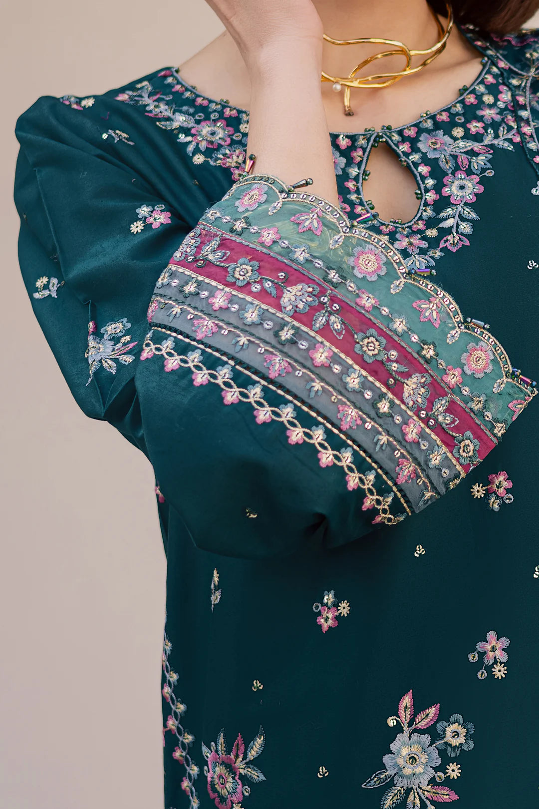 Ivy Bloom 3Pc - Festive Embroidered Lawn