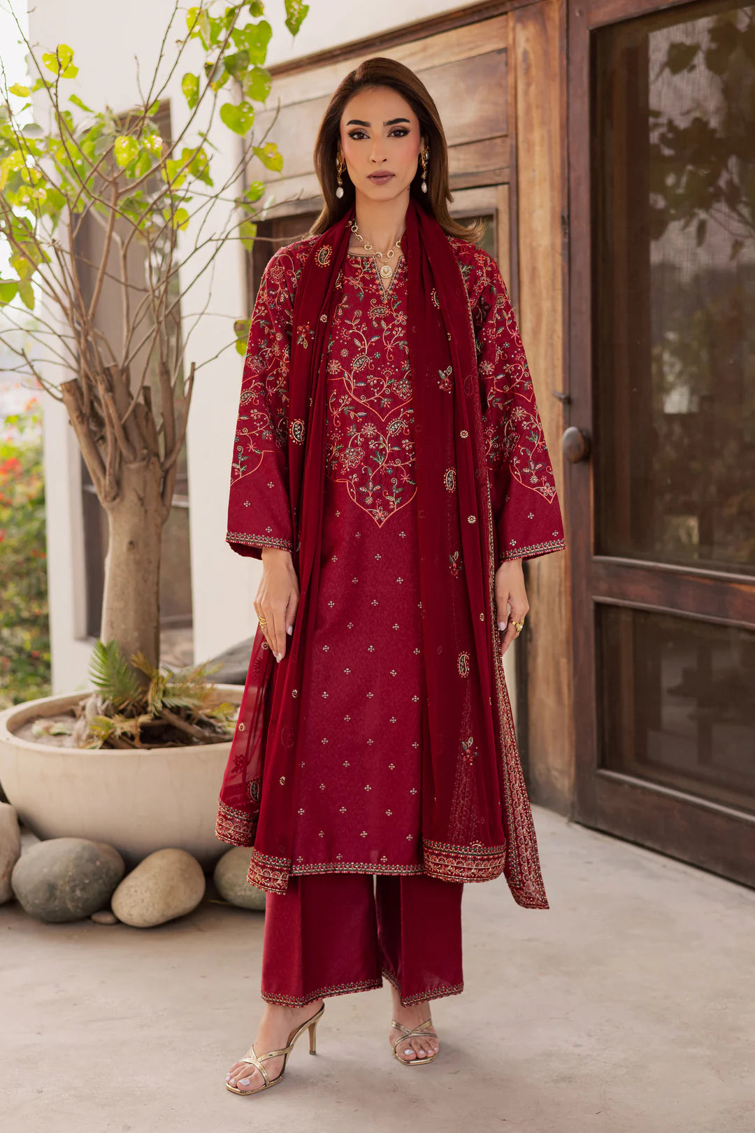 Marilyn 3Pc - Embroidered Festive Pret