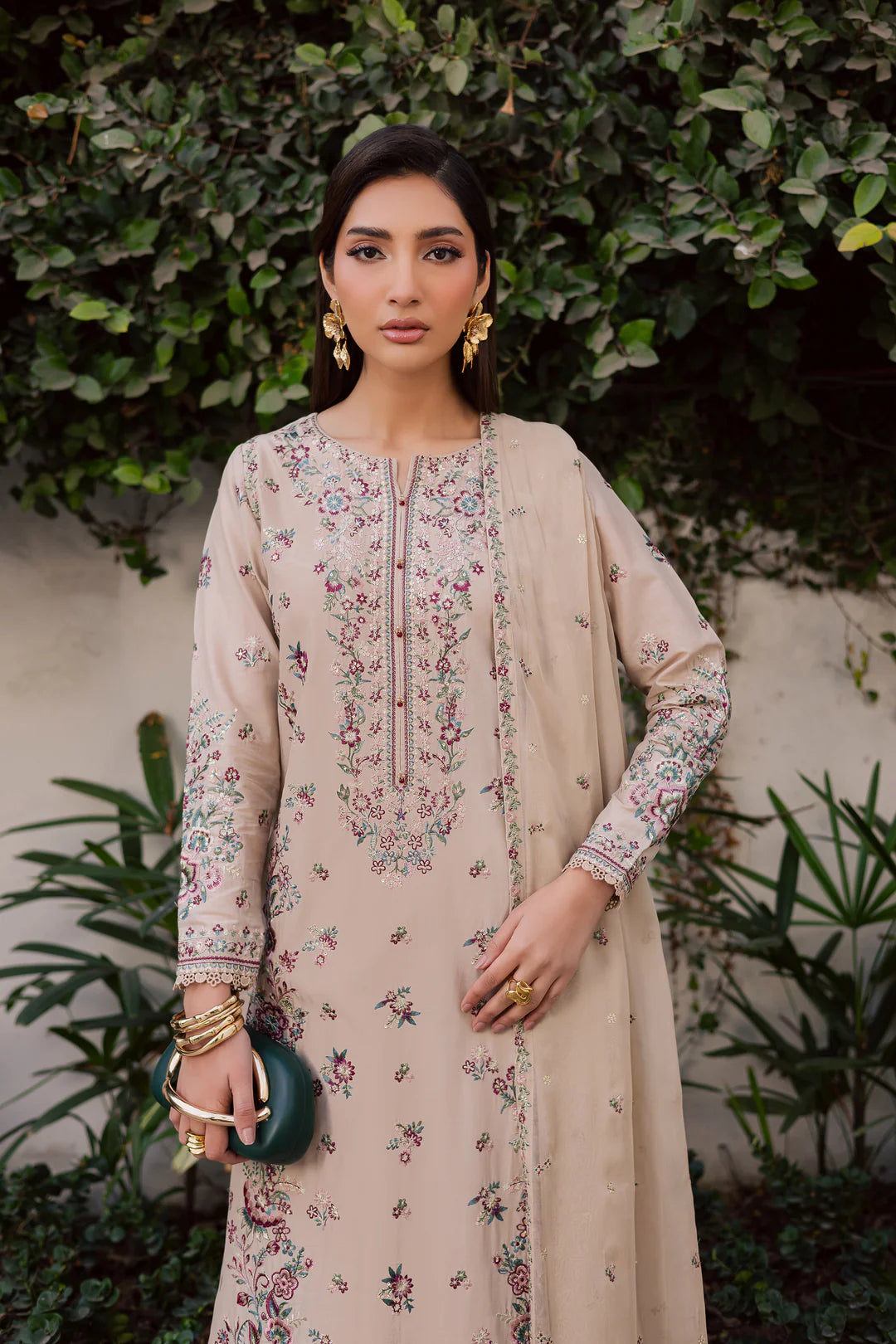 Nehar 3Pc - Festive Embroidered Lawn