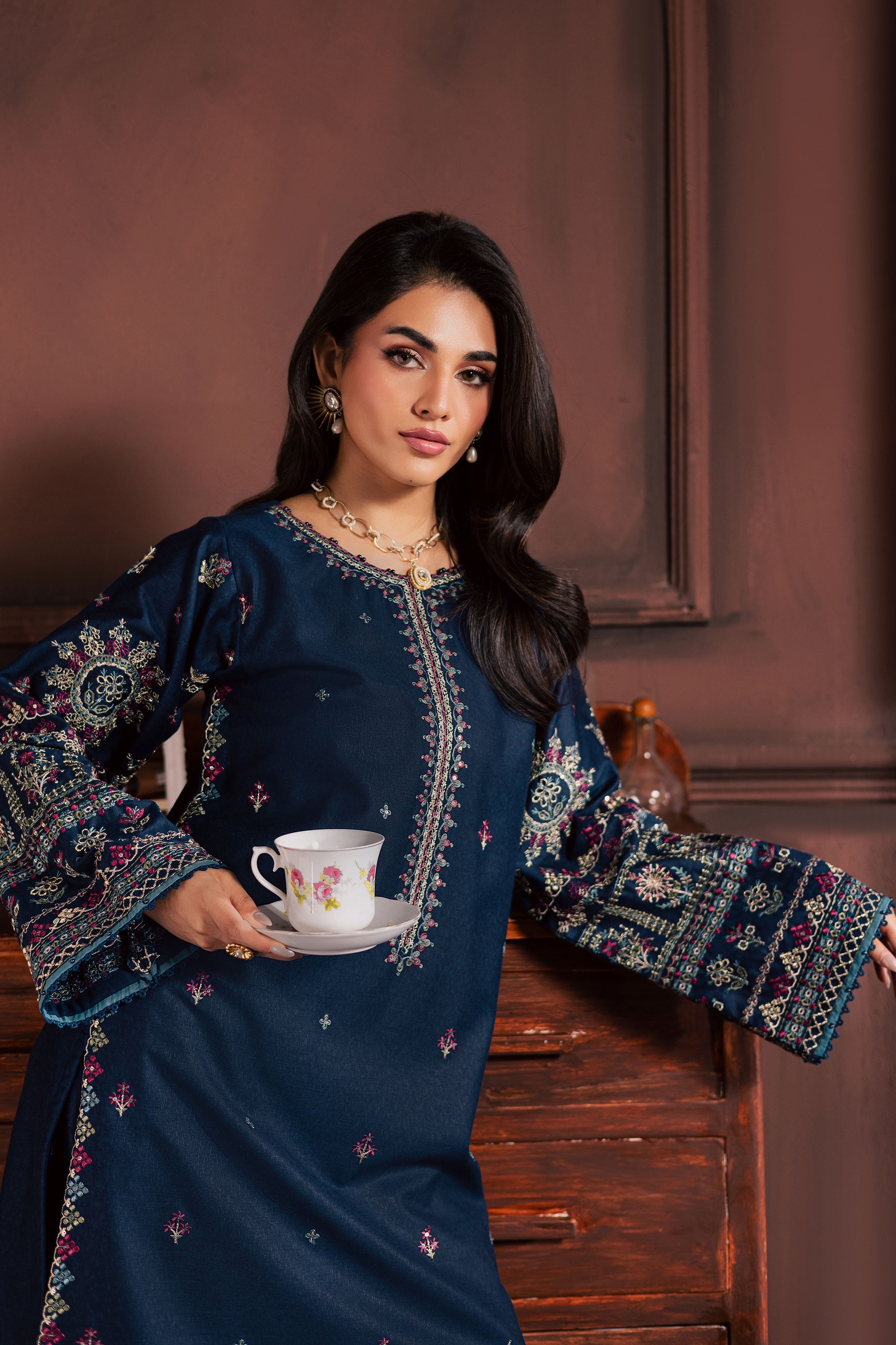Shajjar 2Pc - Embroidered Dress