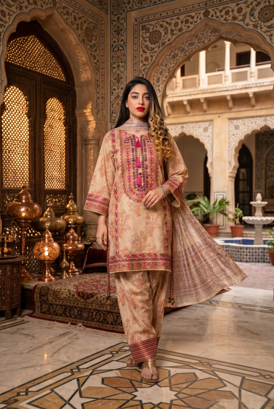 Navi 3Pc - Printed Lawn Dress