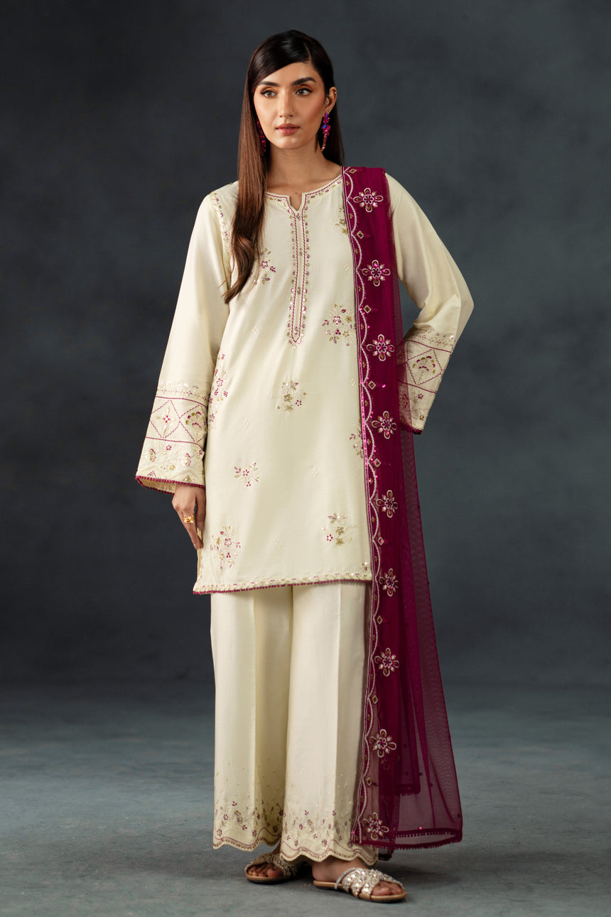 IZZA 3 PC EMBROIDERED DRESS