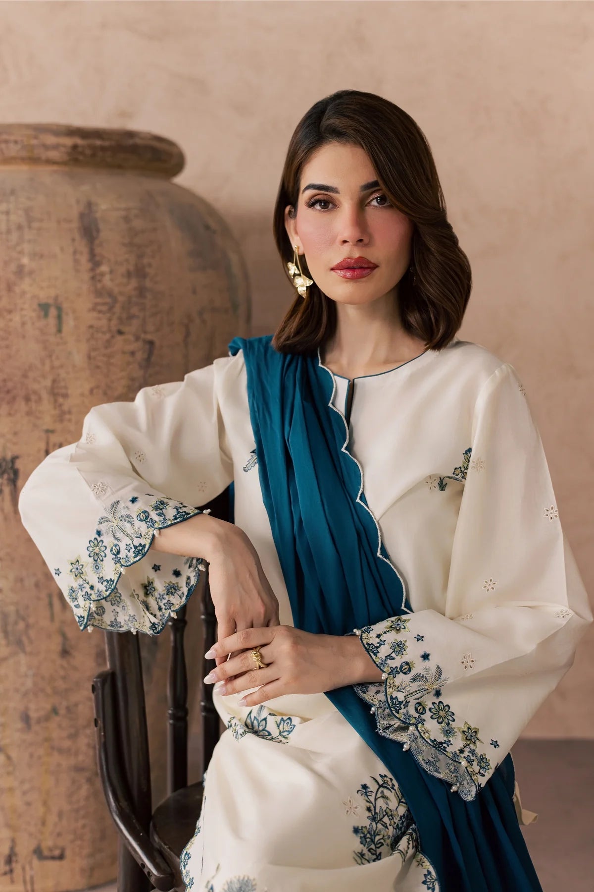 Fable 3Pc - Embroidered Dress
