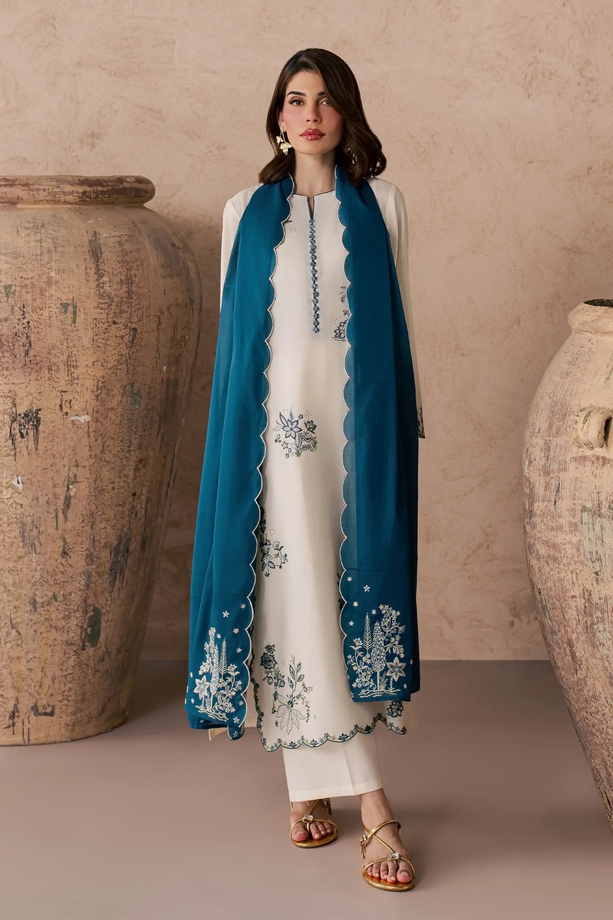 Fable 3Pc - Embroidered Dress