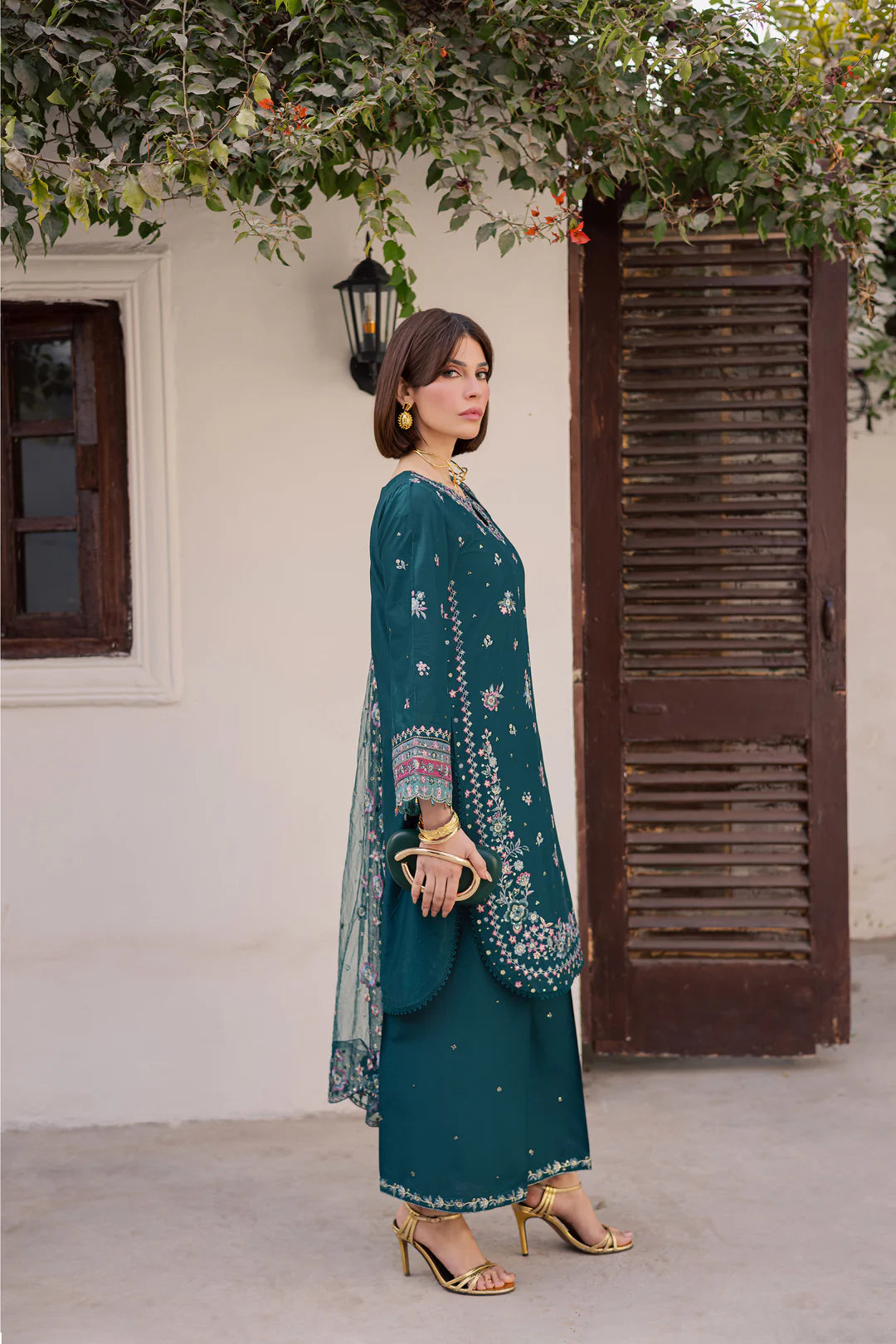 Ivy Bloom 3Pc - Festive Embroidered Lawn