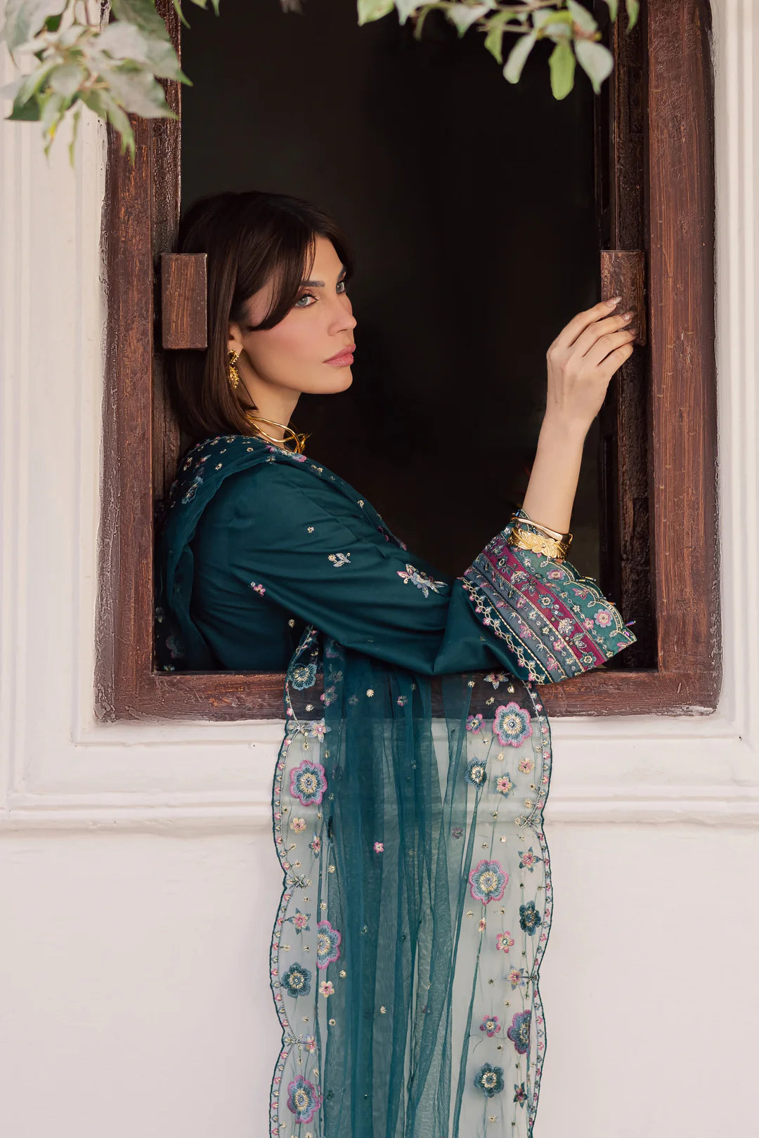 Ivy Bloom 3Pc - Festive Embroidered Lawn