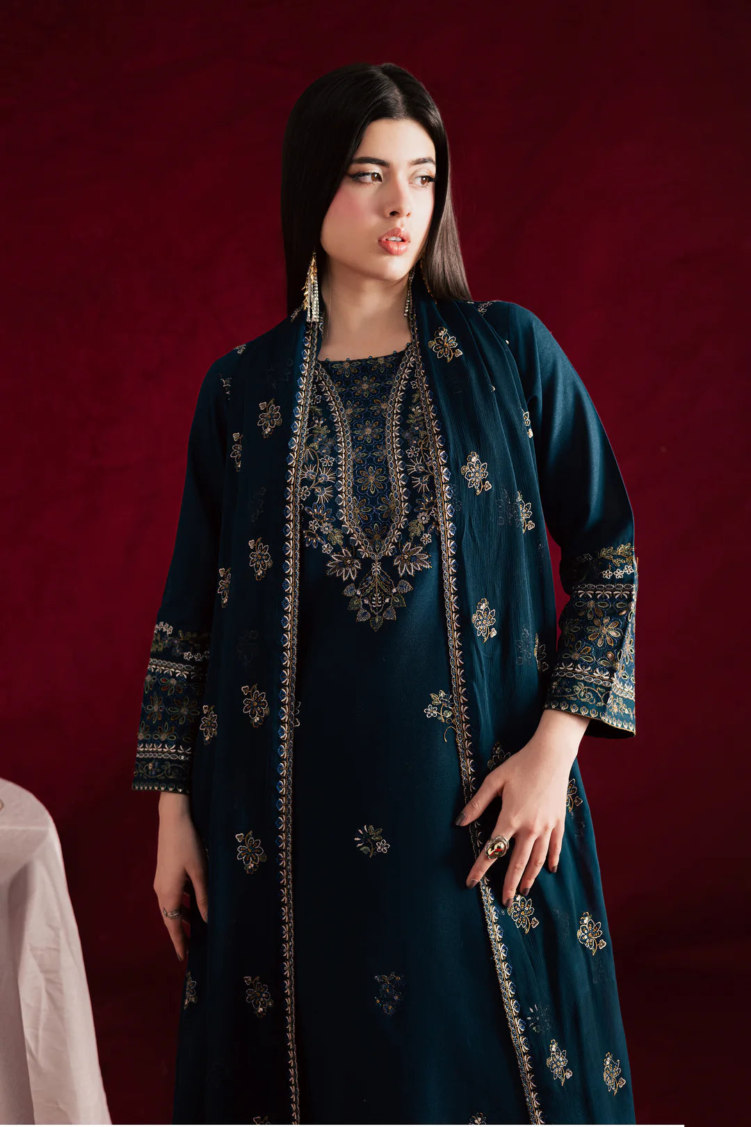 Rohina 3Pc - Embroidered  Dress