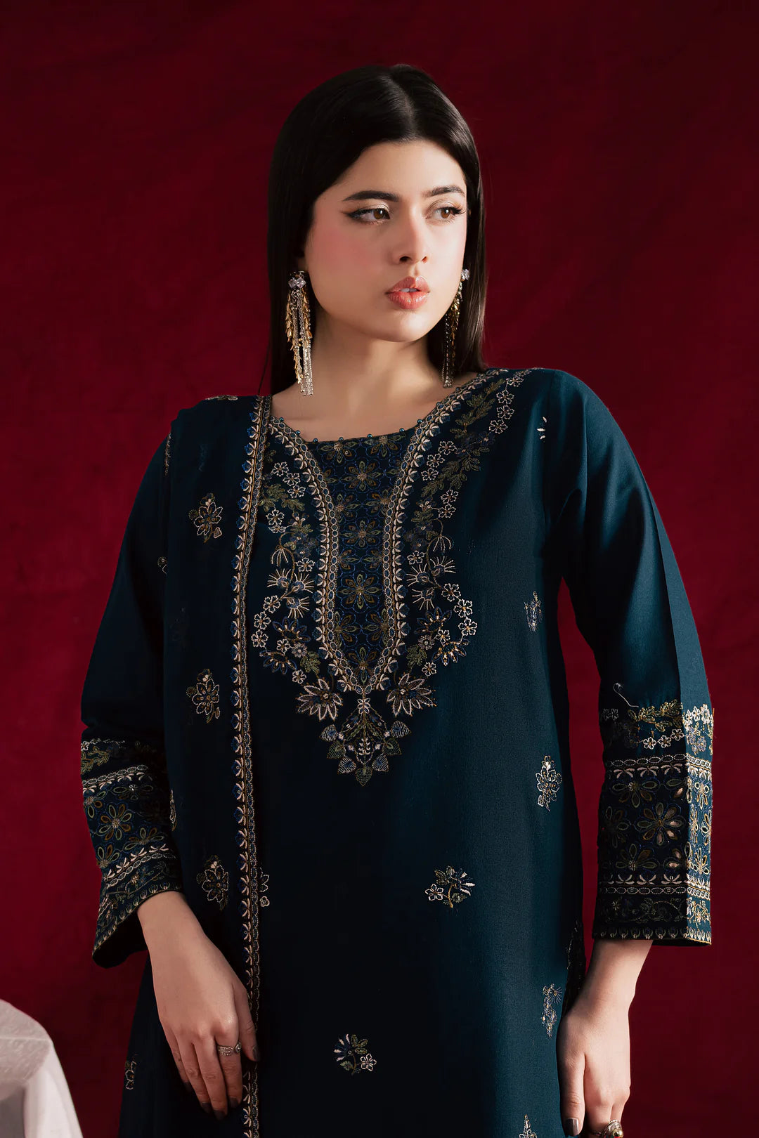 Rohina 3Pc - Embroidered  Dress