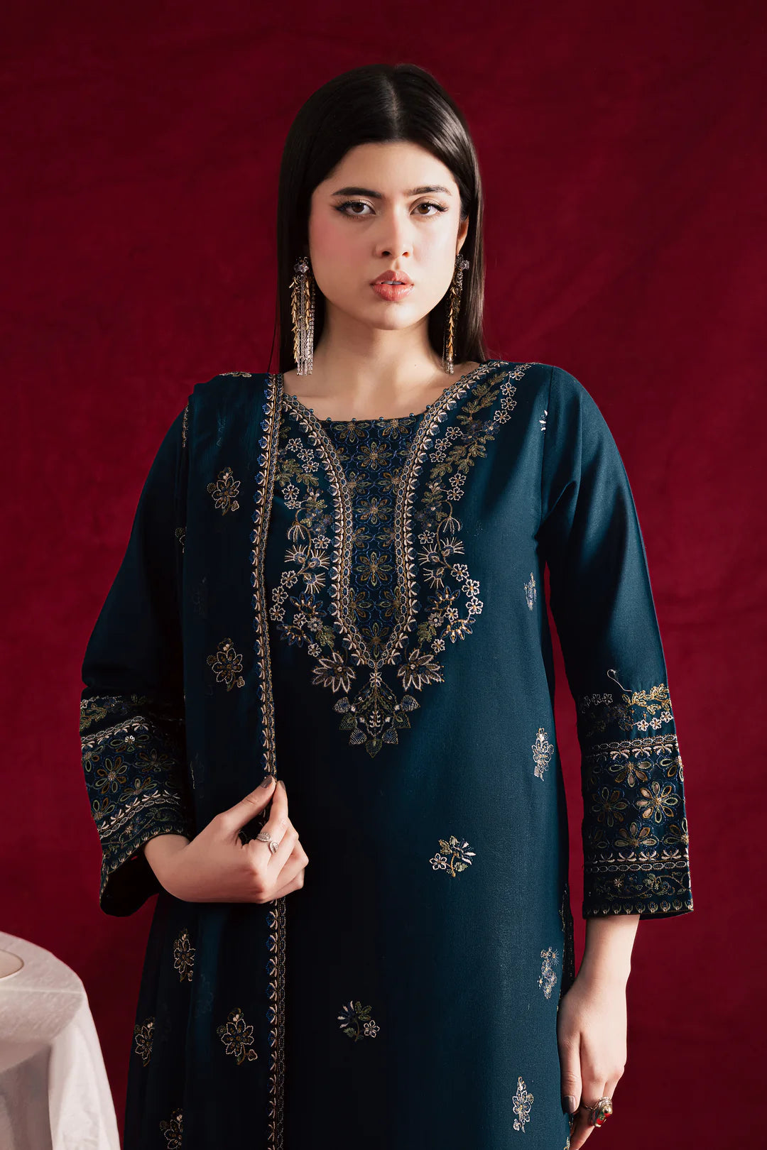 Rohina 3Pc - Embroidered  Dress