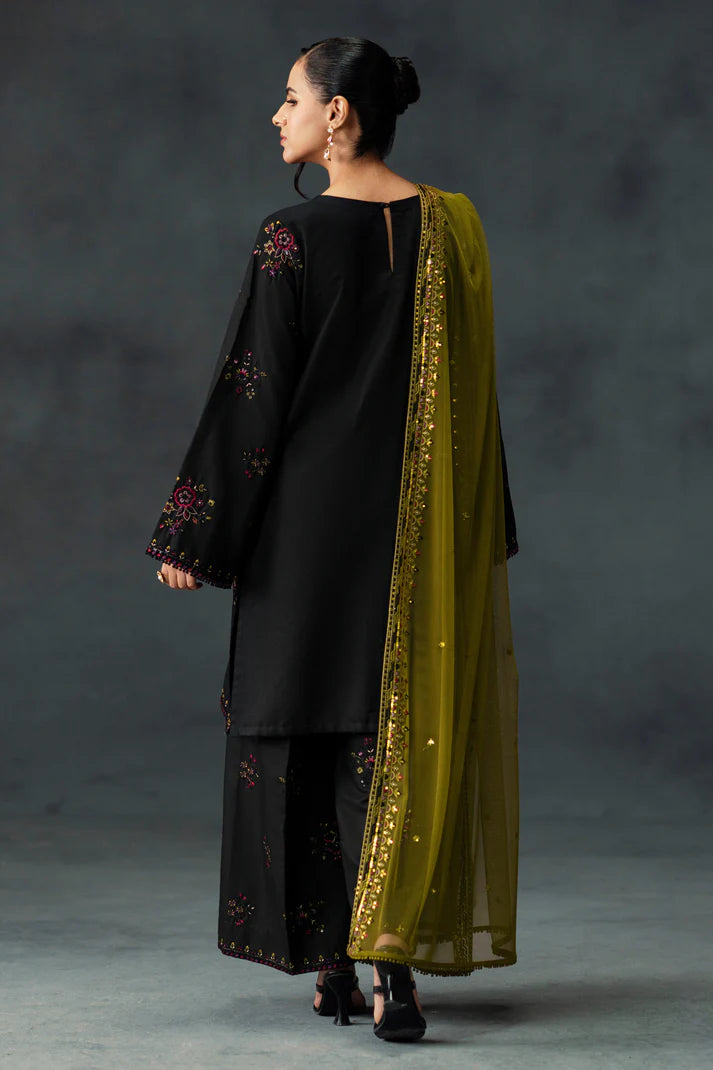 Madiha 3Pc Embroidered Dress