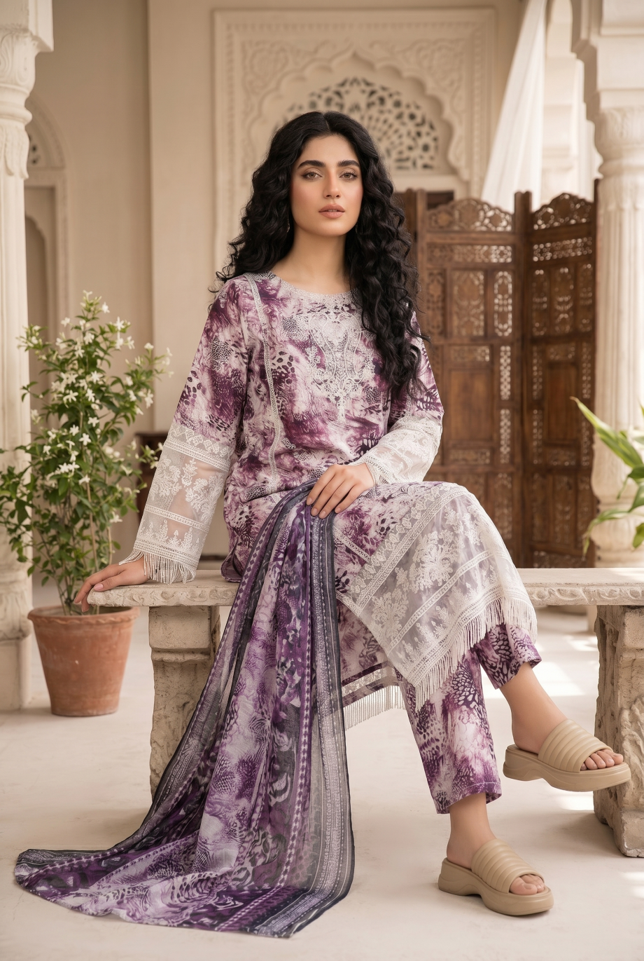 Yunna 3Pc - Printed Lawn Dress